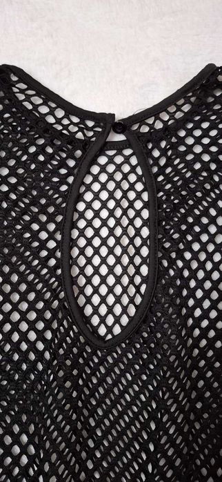 Czarne siateczkowe body eleganckie, kobiece, nowe