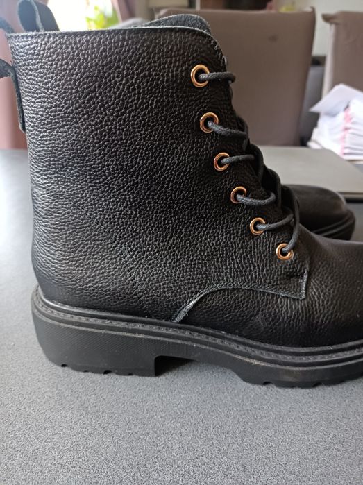 Cholewiński botki buty skórzane skóra roz 38