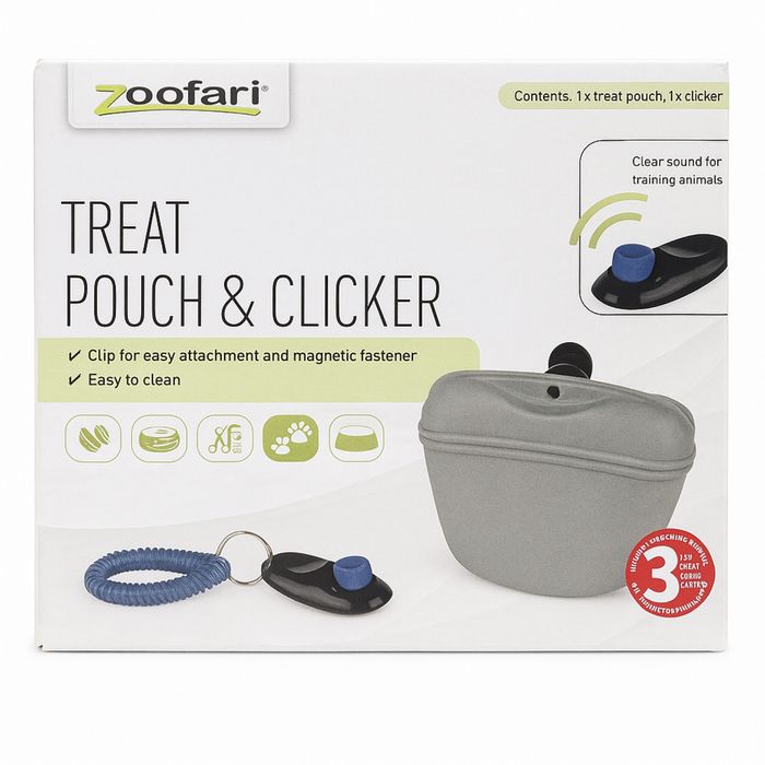 Zoofari – Saszetka na smakołyki + kliker do szkolenia psa