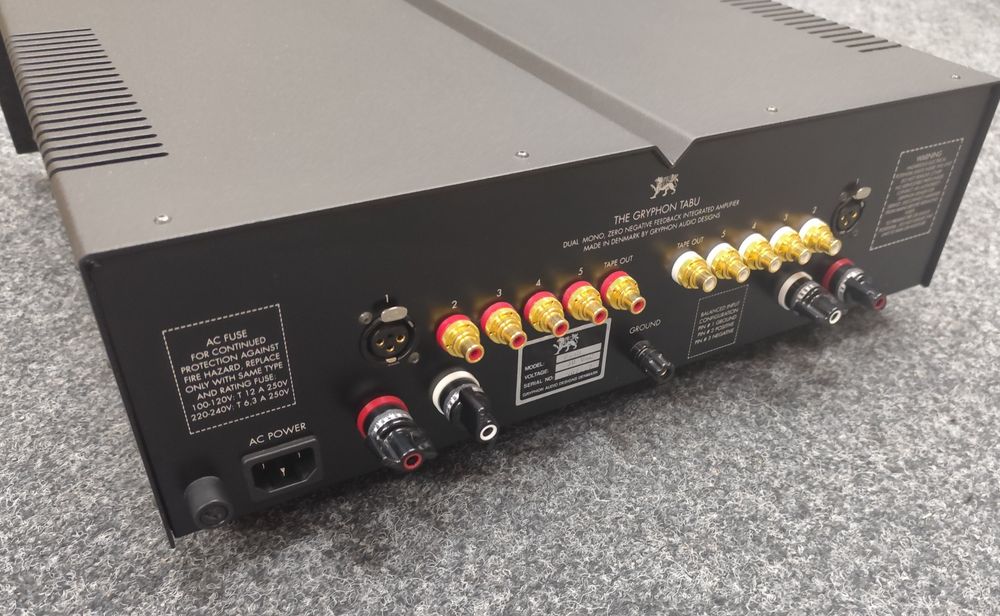 Интегральный усилитель Gryphon Tabu Dual Mono + WBT Nextgen + Synergistic Research Master Fuse