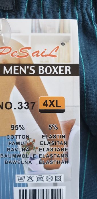 4×męskie bokserki 4XL wygodne duże