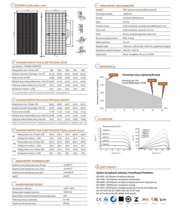 Instalacja fotowoltaiczna 10kWp z magazynem 15kWh z montażem
