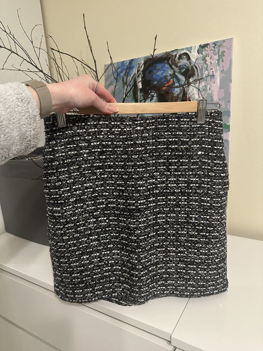 Spódniczka mini czarno biala rozmiar S