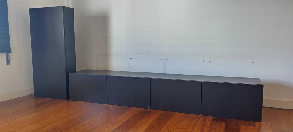 Conjunto BESTA Ikea (6 cubos e 1 móvel alto)