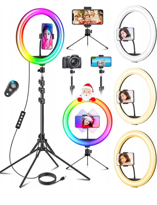 Selfie Ring Light lampa pierścieniowa RGB LED MJ33