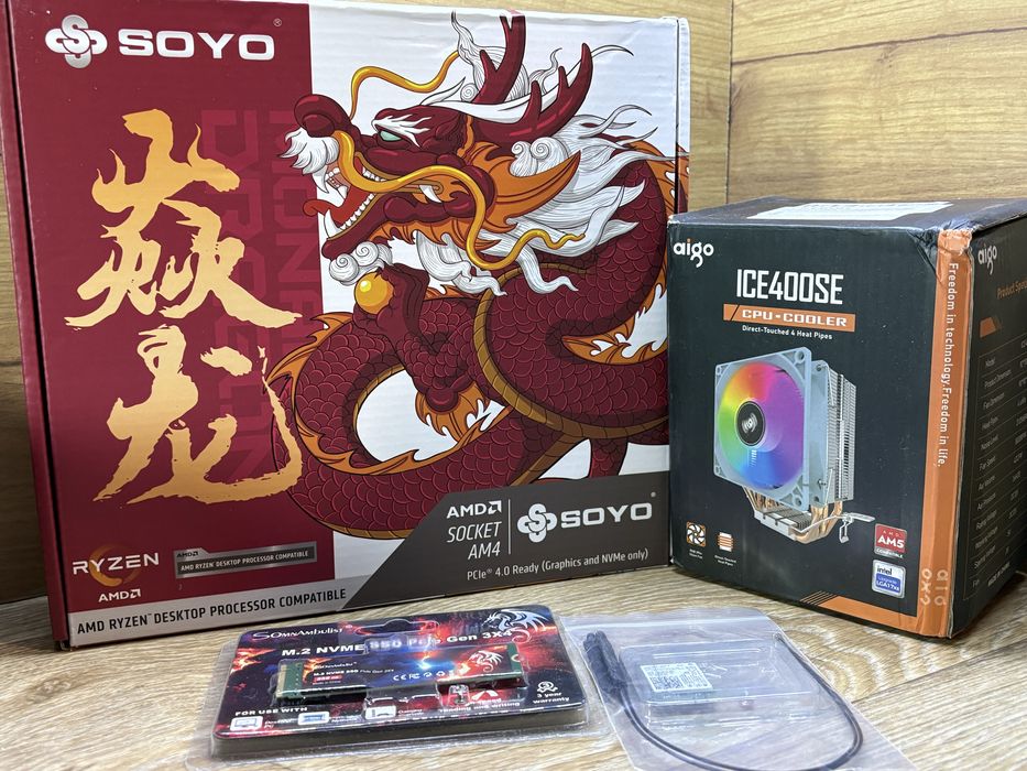 Материнська плата Soyo B550m ARGB AM4 AMD Ryzen нова