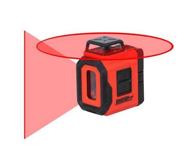 Лазерний нівелір на 2 промені 180°+360° 15 м Johnson Laser 40-6606