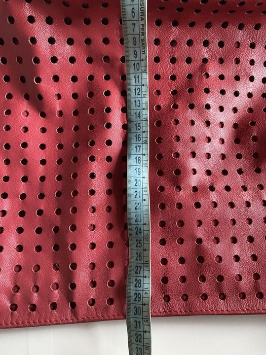 Сумка з натуральної перфорованої шкіри