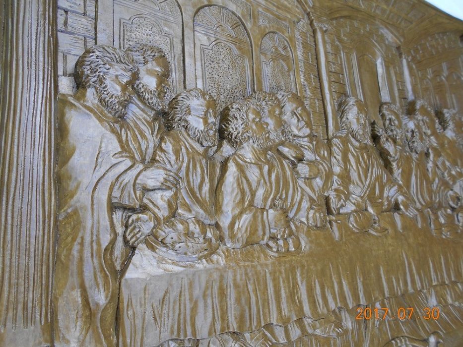 Płaskorzeźba ostatnia wieczerza.