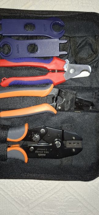 Alicate de cravar mc4 cabo solar marca iwiss