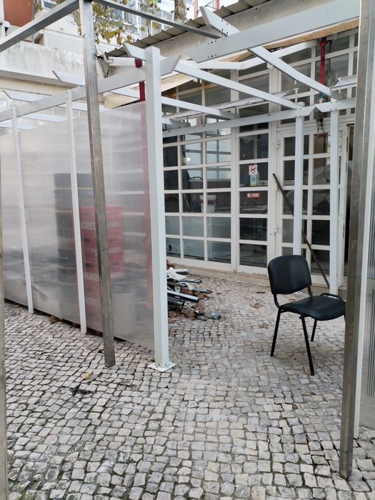 Pergula com cobertura extensiva