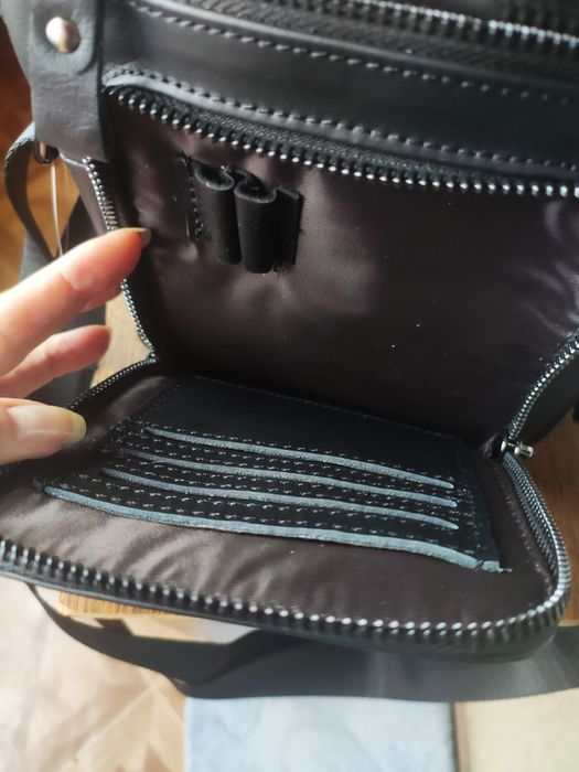 Кожаная мужская Сумка-Бврсетка. Коричневая и Черная