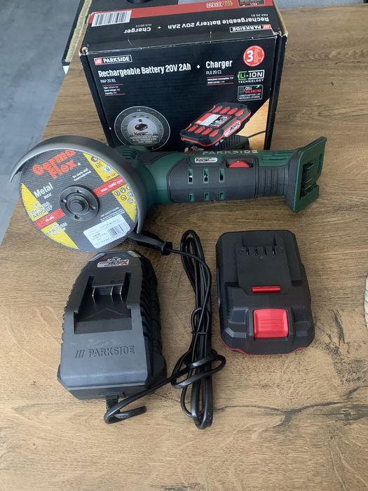 Nowa Szlifierka Aku Parkside  PWSA-20-Li D4/Aku X20V Team/Ład/Tarcza!