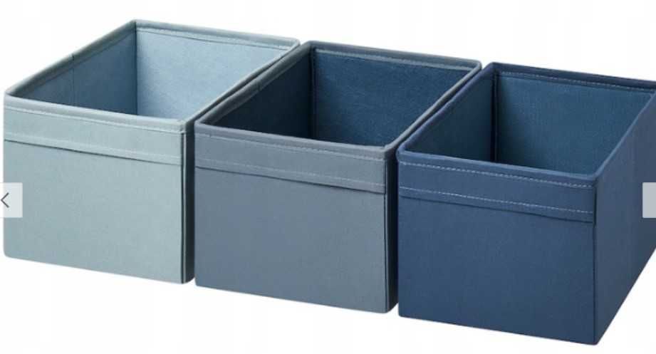 IKEA DRONA Pudełko, 3 szt., niebieski, 18x25x15 cm