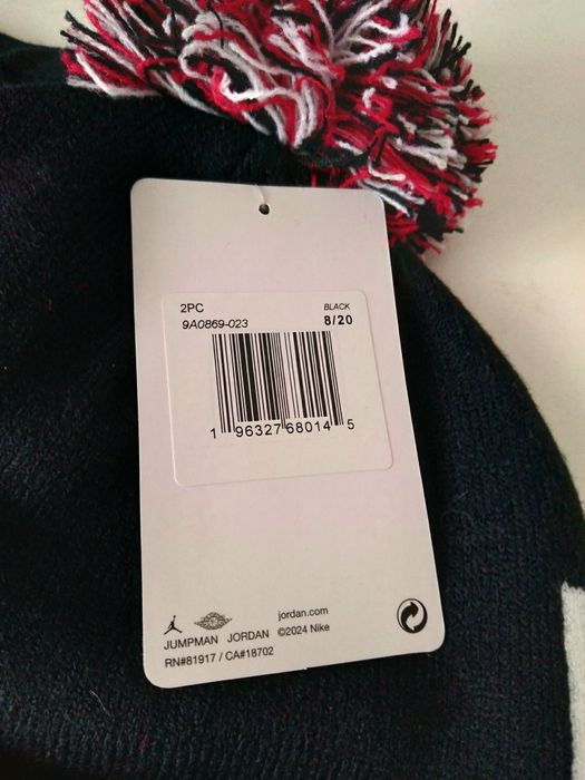Komplet czapka i rękawiczki Jordan - oryginał