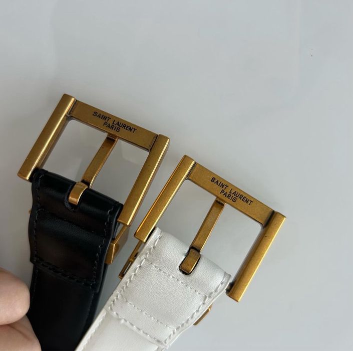 Pasek YSL czarny skóra 110cm