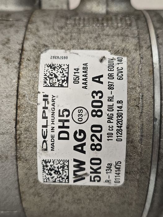 Compressor Ar Condicionado AC Original Audi Volkswagen 5K0 2014- EPC