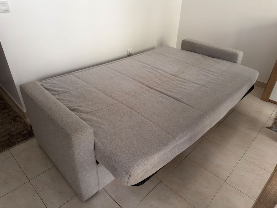 Sofá cama cinza 2,15m