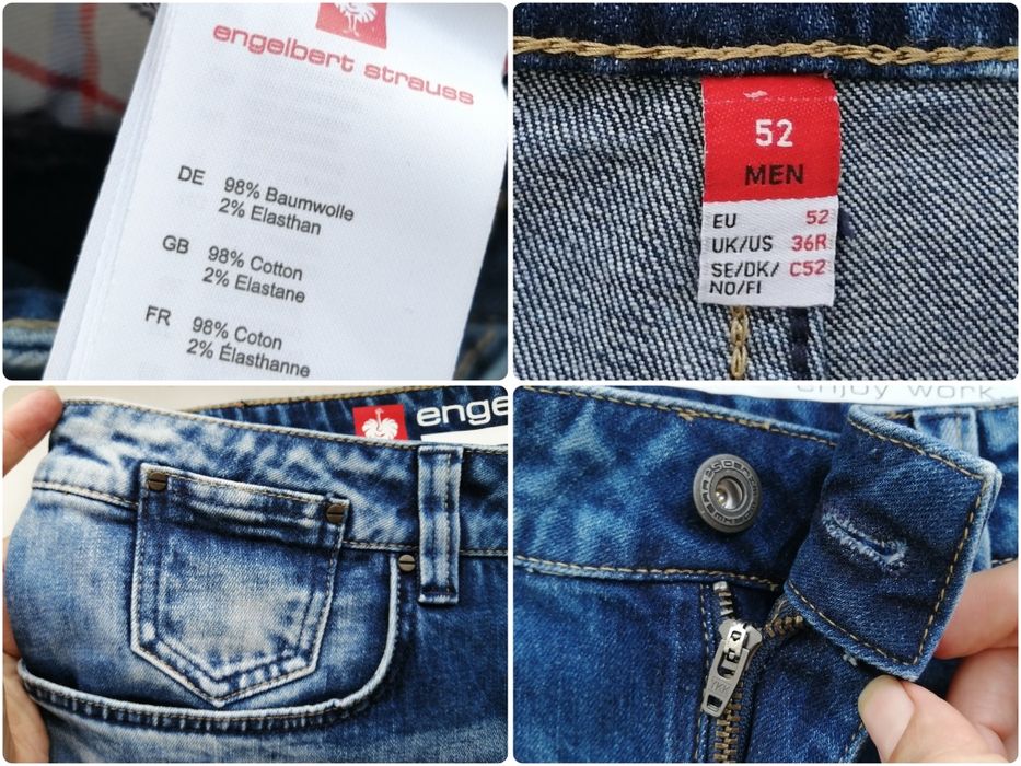 Джинси Engelbert Strauss робочі джинсові штани,чоловічі,52,M Енгельбер