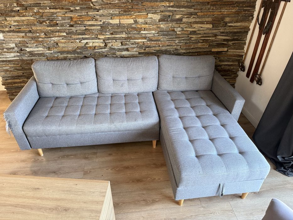 Kanapa narożnik 227cm do renowacji Sisley