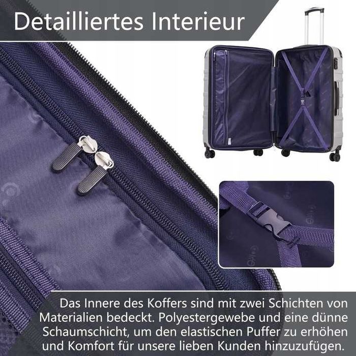 Mała Walizka Kabinowa Twarda Podróżna 38L 56x39cm Bagaż Podręczny