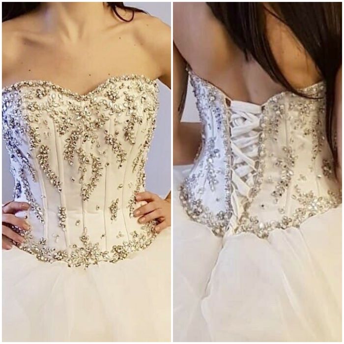 Ronald Joyce - VESTIDO DE NOIVA branco Tam 40 (Europa) ajustável