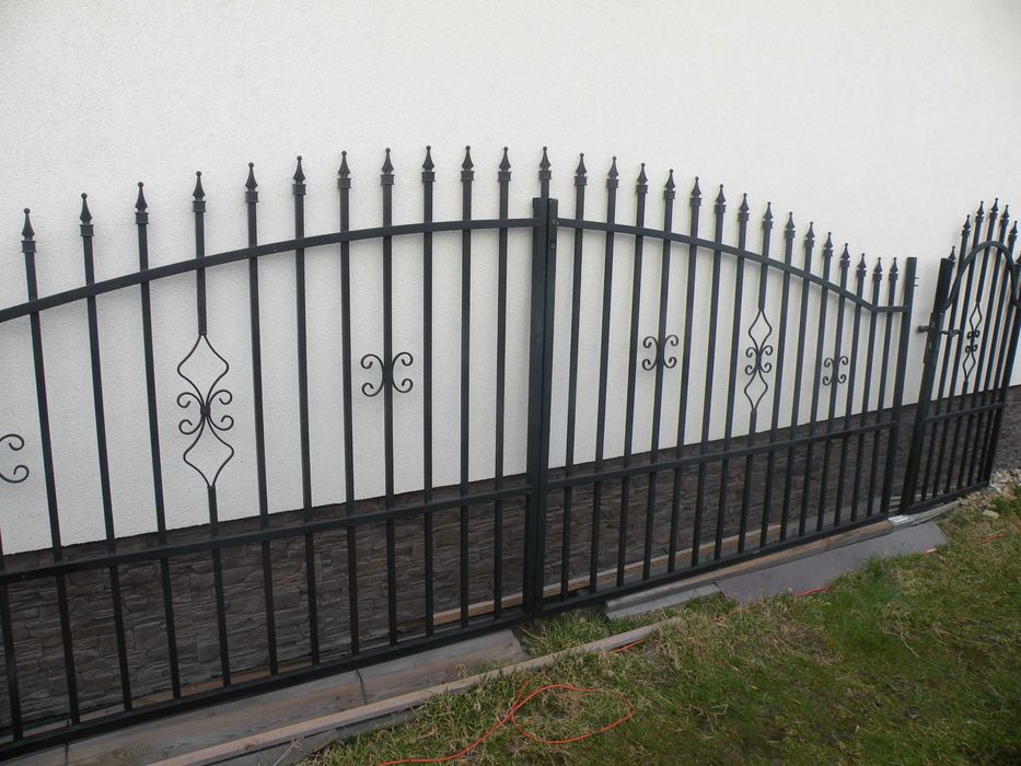 Brama Wjazdowa z furtką Ocynkowana