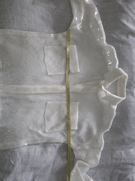 Біла рубашка кімоно з паєтками М,  Л,  XL