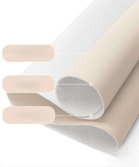 Podkładka pod mysz i laptop YSAGi 80x40 cm beżowa skóra