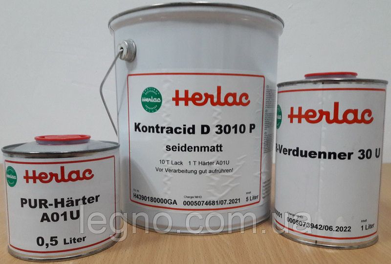 Лак паркетний Herlac Д3010Р шм Контрацид 27.5 л без розчинника