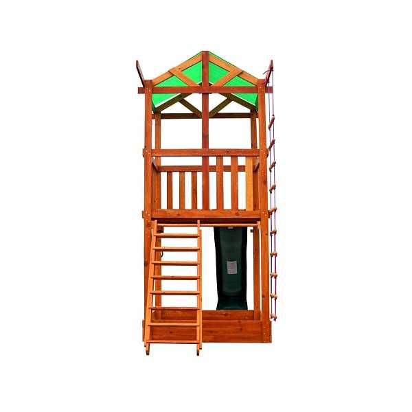 Дитячий ігровий майданчик Babyland-1 дерев’яний будиночок з гіркою