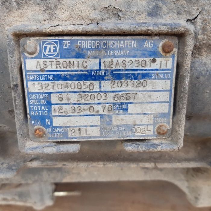 Skrzynia biegow  man tga tgx tgs 12as 2301 it zf astronic