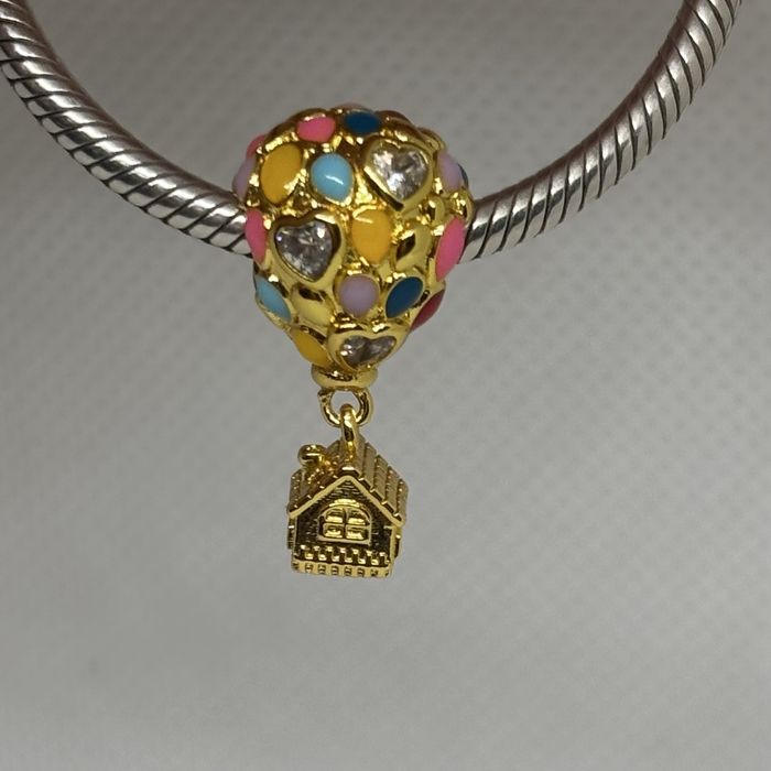 Charms zloty balon S925