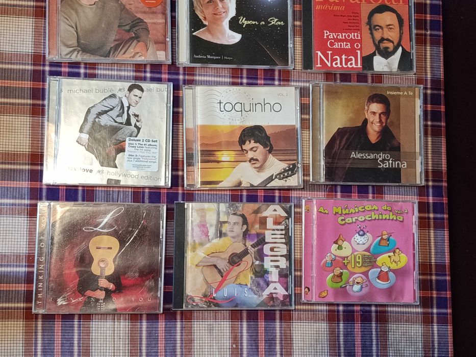 Diversos CDs musica em bom estado Iglesias Toquinho Seal Buble Teresa Cardoso Safina Pavarotti Luis Alegria Carochinha Branco