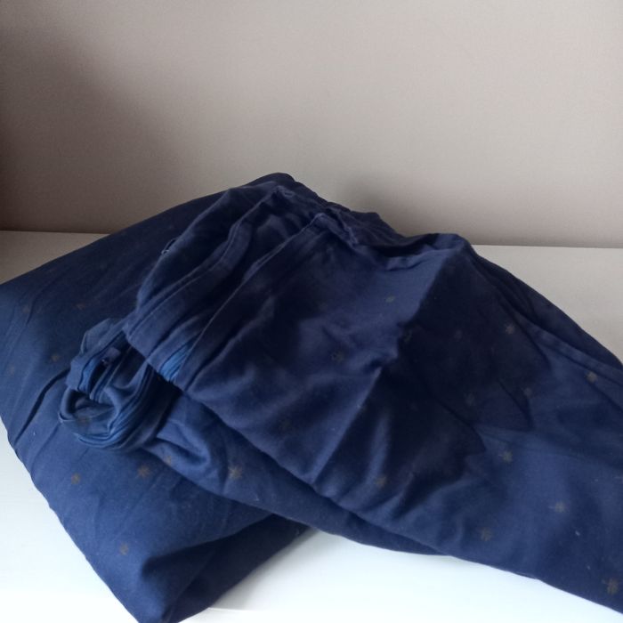 Poszewka na pościel + 2x poduszka granatowa Jysk podwójna