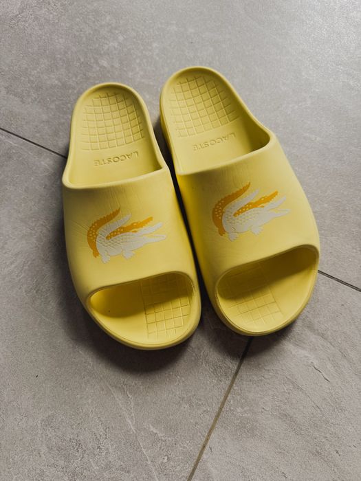 Чоловічі резинові жовті тапки Lacoste, 46 розмір оригінал