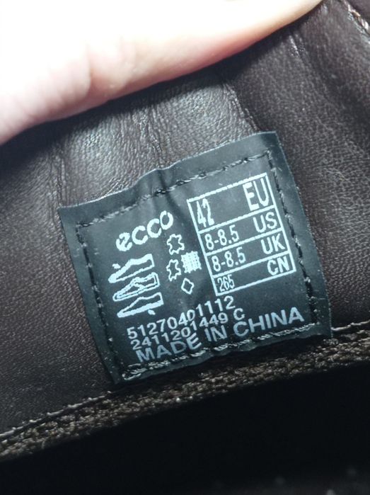 Чоловічі туфлі-дербі  ECCO Citytray Cap Toe 41,42р.