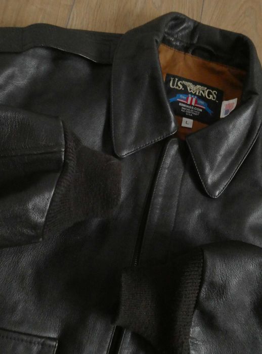 Kurtka męska skórzana Us WINGS A2  pilotka LOTNICZA skóra  L/XL
