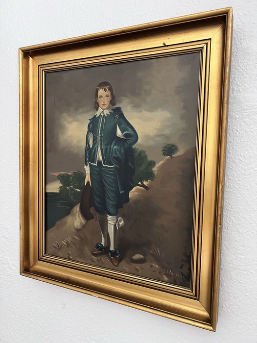 Olejny obraz,Błękitny chłopiec