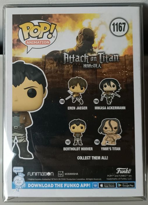 Funko Pop! Bertholdt Hoover #1167 - Attack on Titan (Com Protetor)