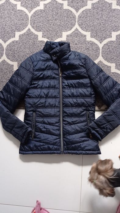 Nowa granatowa pikowana kurtka