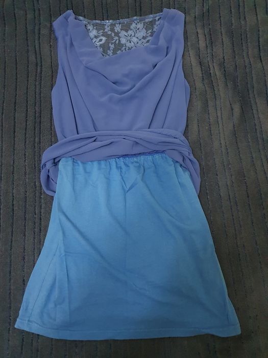 Vestido azul cerimónia