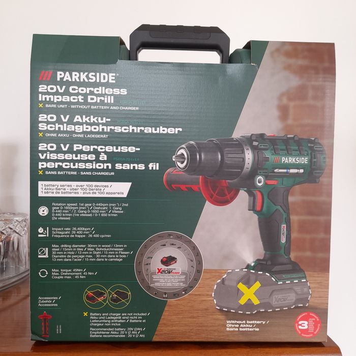 Berbequim aparafusadora Parkside 3 em 1