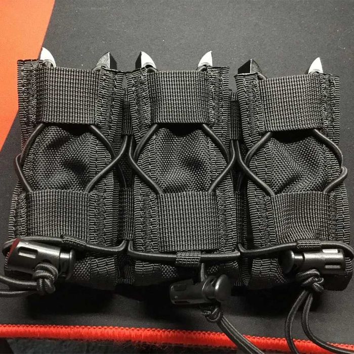 Ładownica MOLLE na 3 magazynki pistoletowe kal. 9mm/.40/.45/.380ACP CZARNA