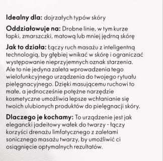 Narzędzie do ujędrniania i pielęgnacji twarzy