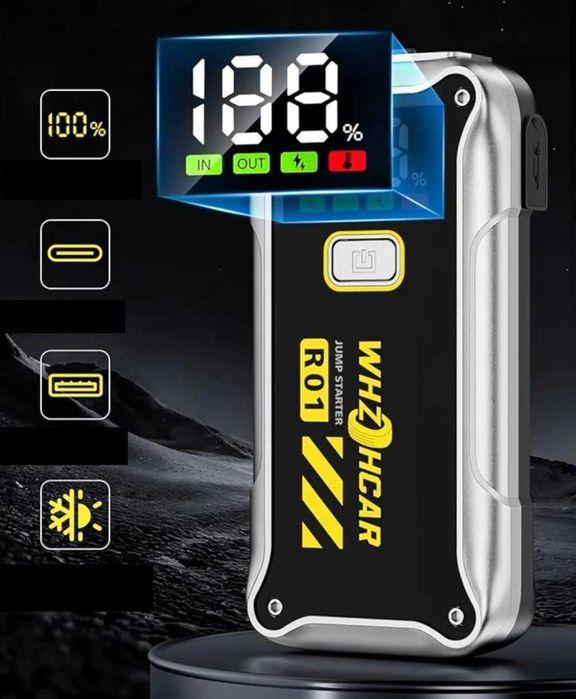 POWERBANK ROZRUCHOWY booster jump starter samochodowy 4000A latarka