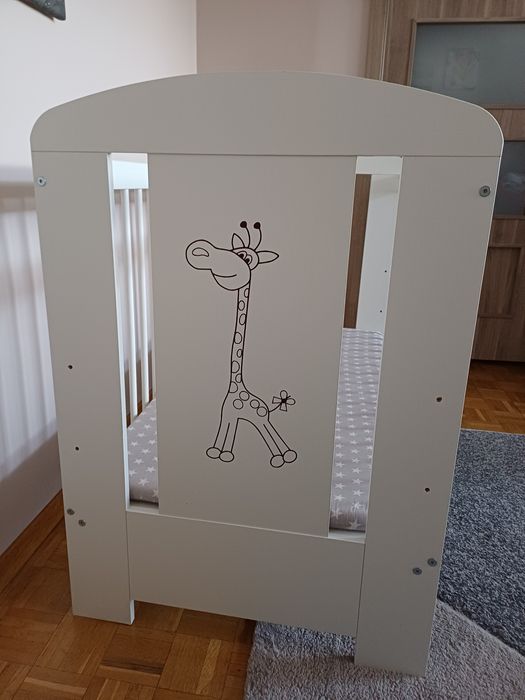 Łóżeczko z materacem, 120x60cm+gratis komplet kolderka z poduszką, odbiór osobisty