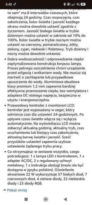 Oświetlenie akwariowe LED