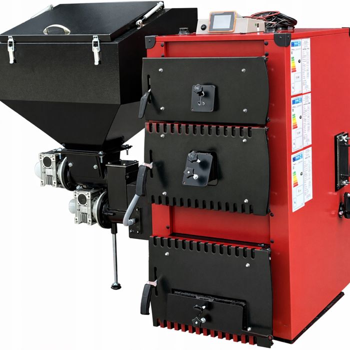 Nowoczesny Kocioł Na groszek Pellet Oraz Drewno 4 w 1 12 kw do 110m