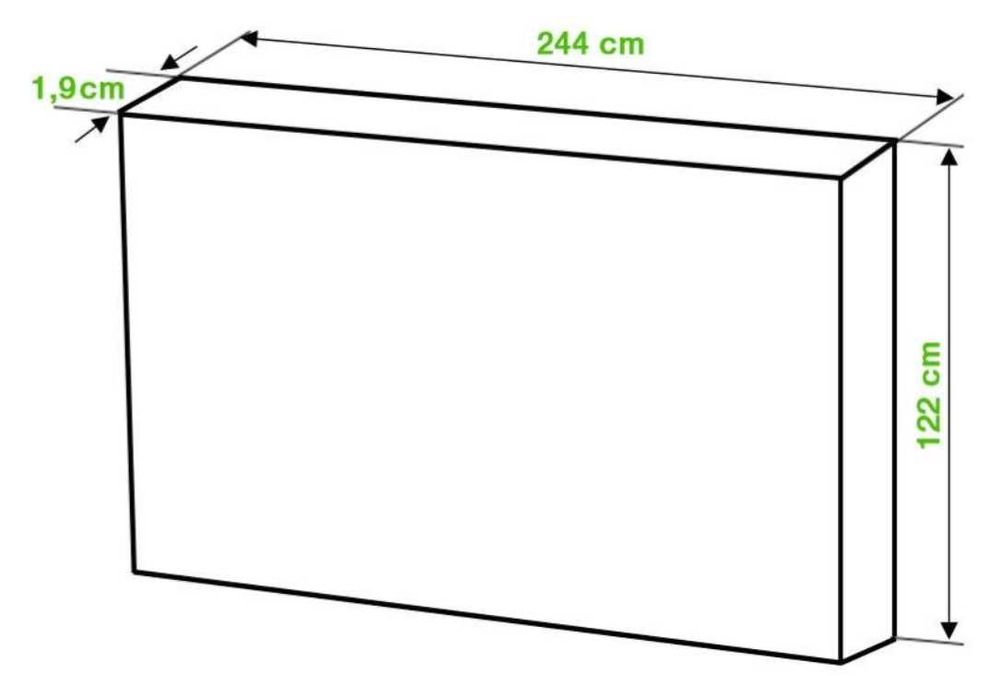 PLACAS MELAMINA branca 2,44mX1,22mX19mm NOVAS [c/ marcas de stockagem]